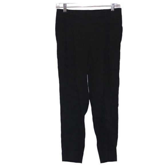 VINCE Black Linen Pull On Pants Women Size 2 - Picture 1 of 12